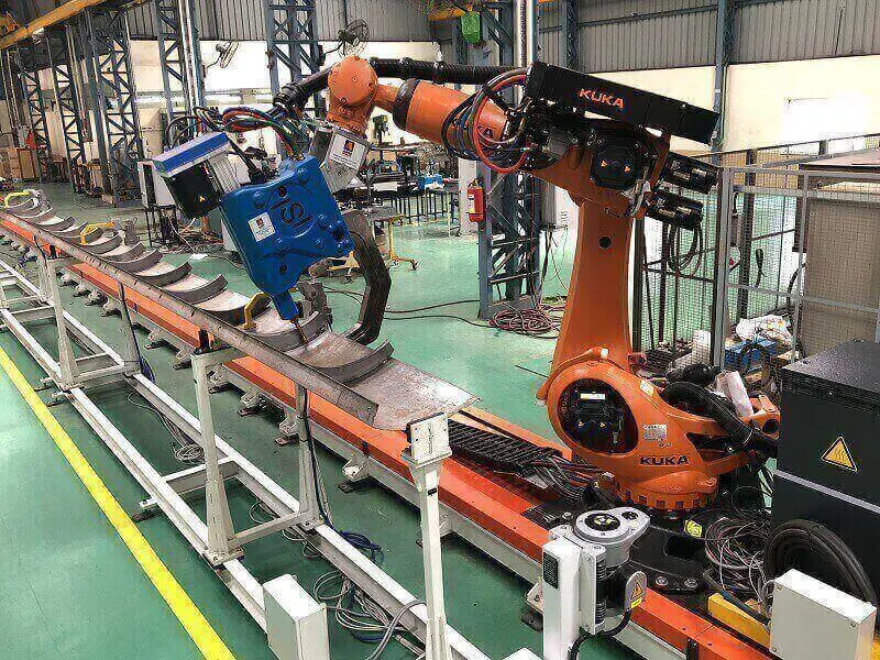 Railway Carline Robotic Spot Welding Automation System